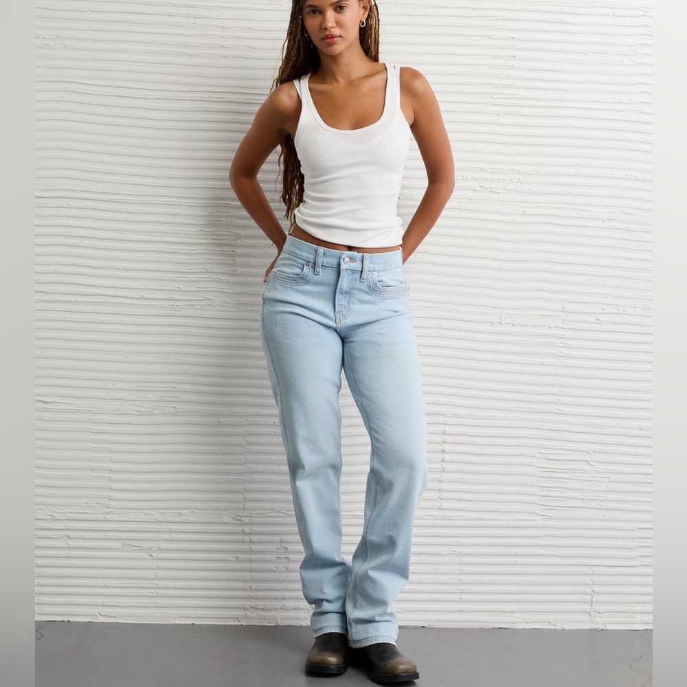American Eagle curvy straight jeans